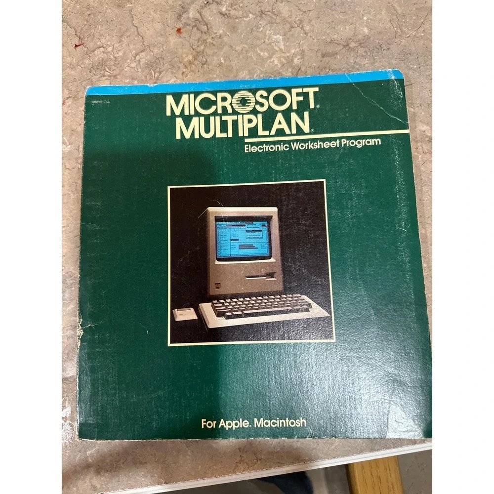 1984 Microsoft MULTIPLAN Manual Spreadsheet Macintosh 128K Vintage‎ Computing